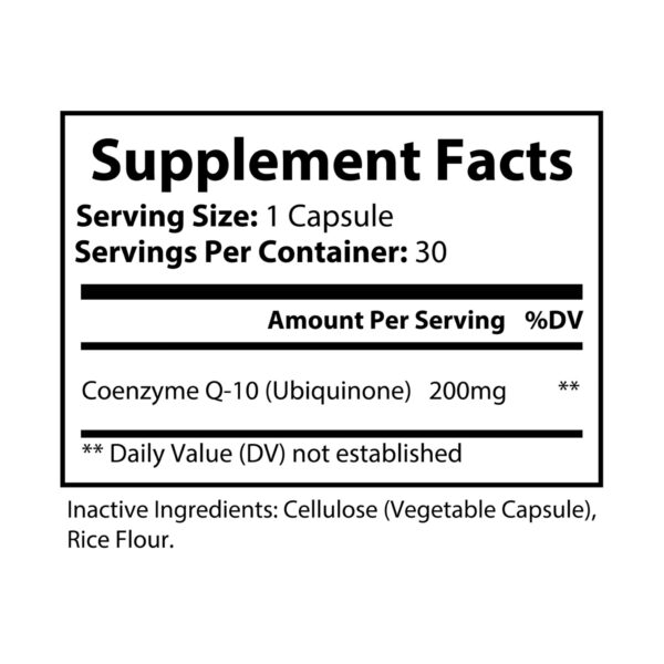 CoQ10 Supplement (Ubiquinone) (30 Capsules) - Image 7