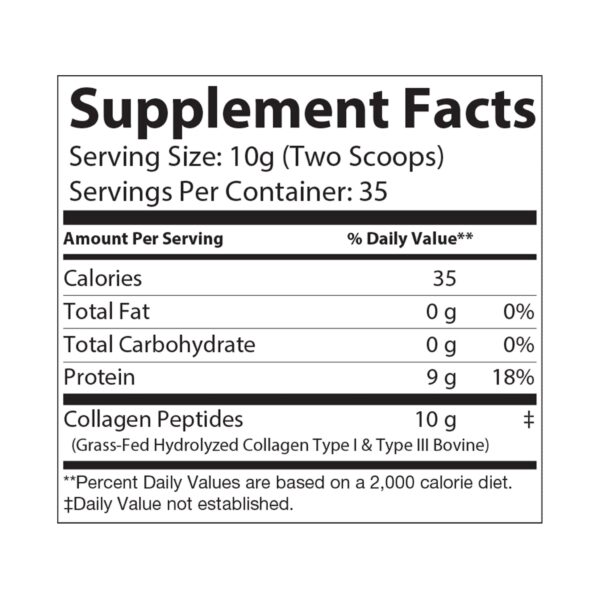 Collagen Peptides Type I & III Supplement (350g, 12.3oz) - Image 6