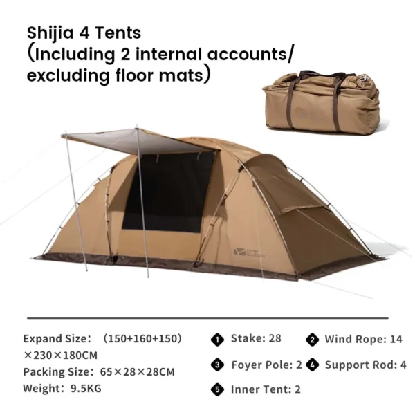 Camping Tunnel Tent - Image 8