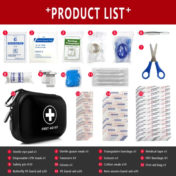 91 Piece Emergency First Aid Kit - Image 2