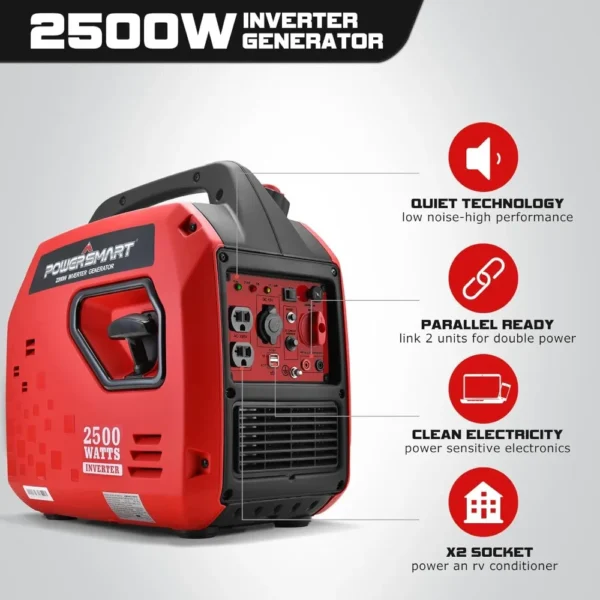 2500W Gas Powered Portable Inverter Generator - Image 2