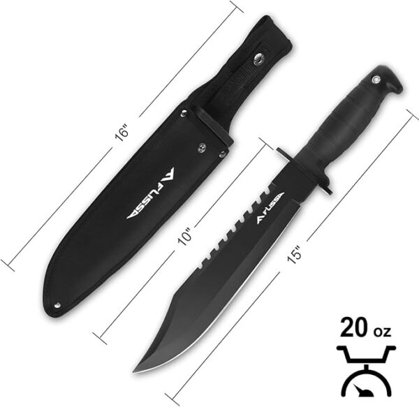 15" Fixed Blade Hunting Knife - Image 5