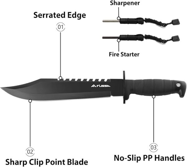 15" Fixed Blade Hunting Knife - Image 4