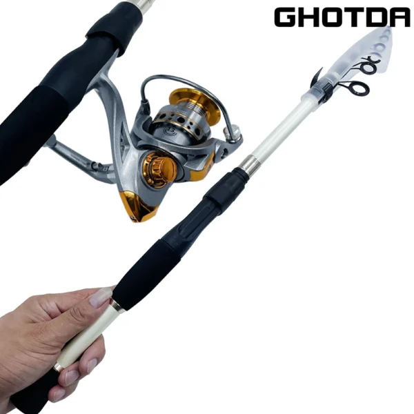 Carbon Fiber Telescopic Fishing Rod and Reel Combo - Image 4