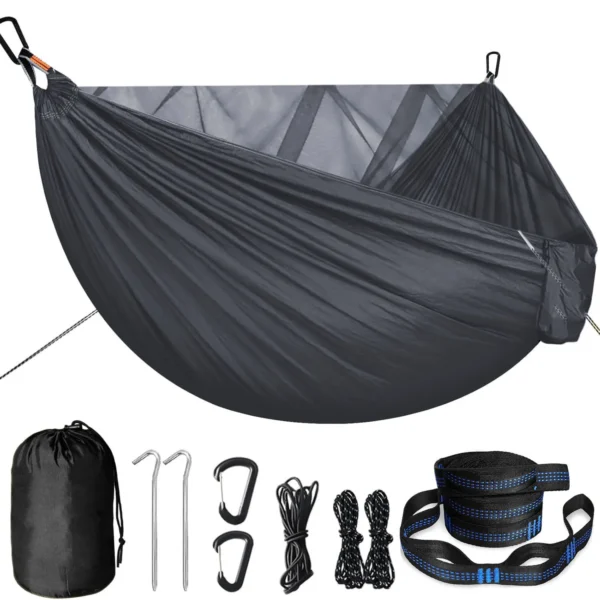 Portable Quick Setup Hammock with Mosquito Net