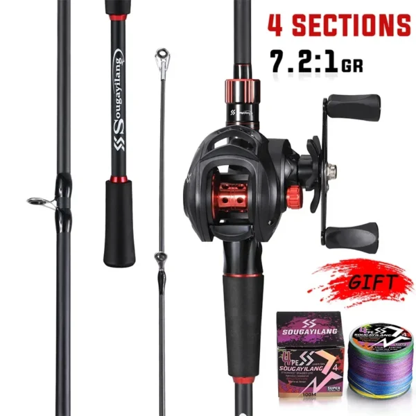 Carbon Fiber Fishing Rod and Reel Combo