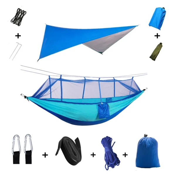 Hammock Set With Mosquito Net And Rain Tent - Image 9