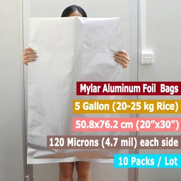 5-Gallon Mylar Bags (10 Pack) - Image 3