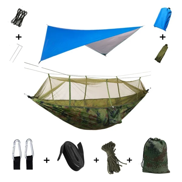 Hammock Set With Mosquito Net And Rain Tent - Image 13