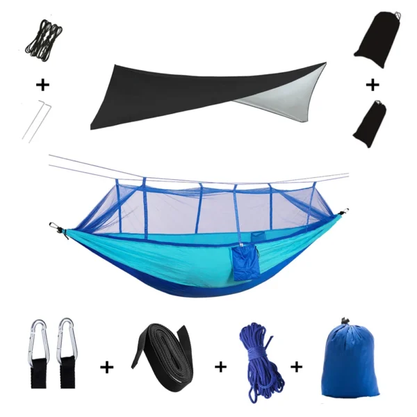 Hammock Set With Mosquito Net And Rain Tent - Image 10