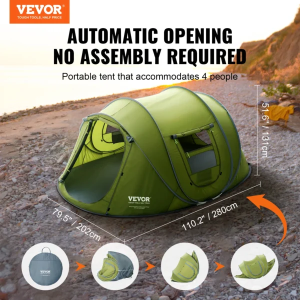 4-Person Pop Up Tent - Image 2