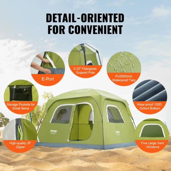 Large 6-Person Waterproof Tent - Image 6