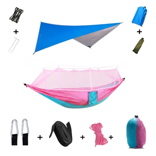 Hammock Set With Mosquito Net And Rain Tent - Image 19