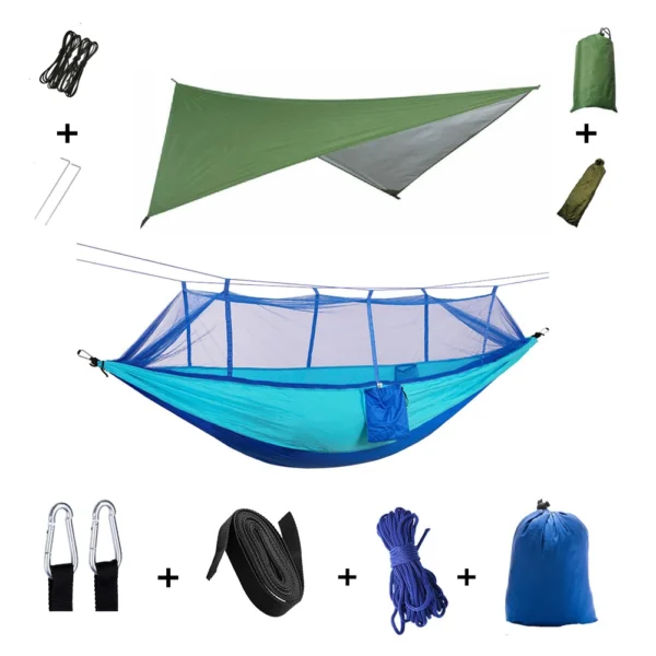 Hammock Set With Mosquito Net And Rain Tent - Image 11