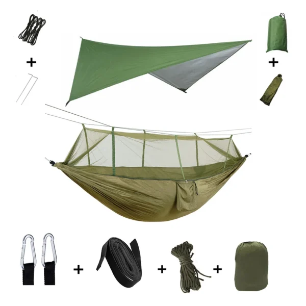 Hammock Set With Mosquito Net And Rain Tent - Image 7