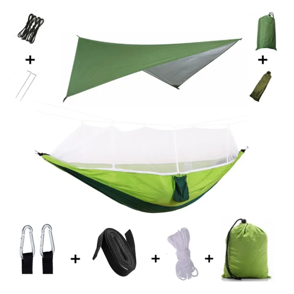 Hammock Set With Mosquito Net And Rain Tent - Image 27