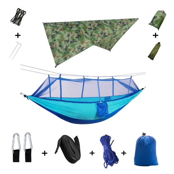 Hammock Set With Mosquito Net And Rain Tent - Image 12