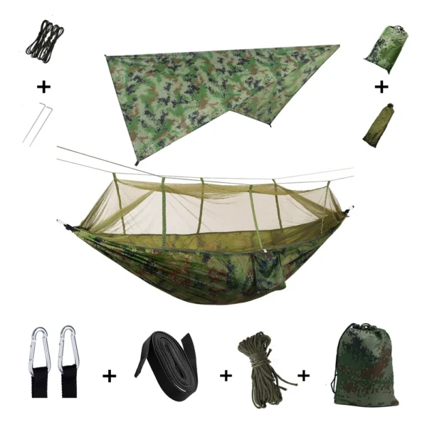 Hammock Set With Mosquito Net And Rain Tent - Image 24