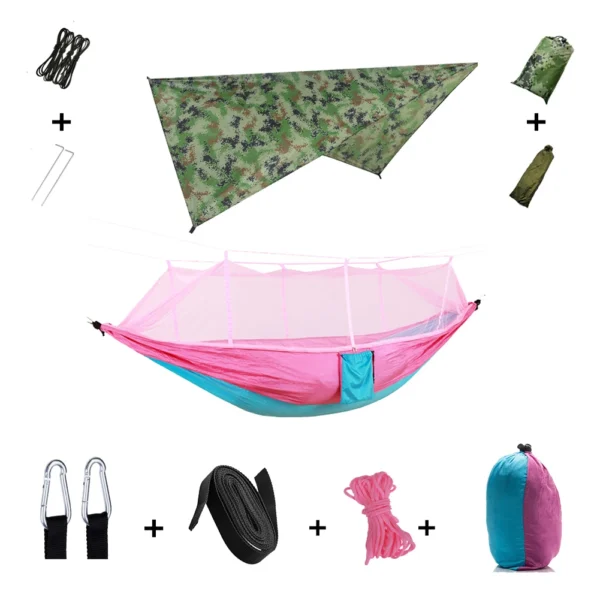 Hammock Set With Mosquito Net And Rain Tent - Image 22