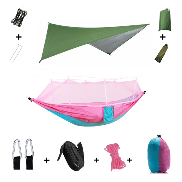 Hammock Set With Mosquito Net And Rain Tent - Image 21