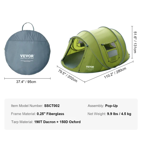 4-Person Pop Up Tent - Image 7