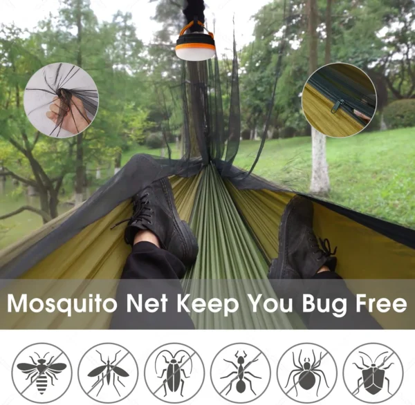 Hammock Set With Mosquito Net And Rain Tent - Image 5