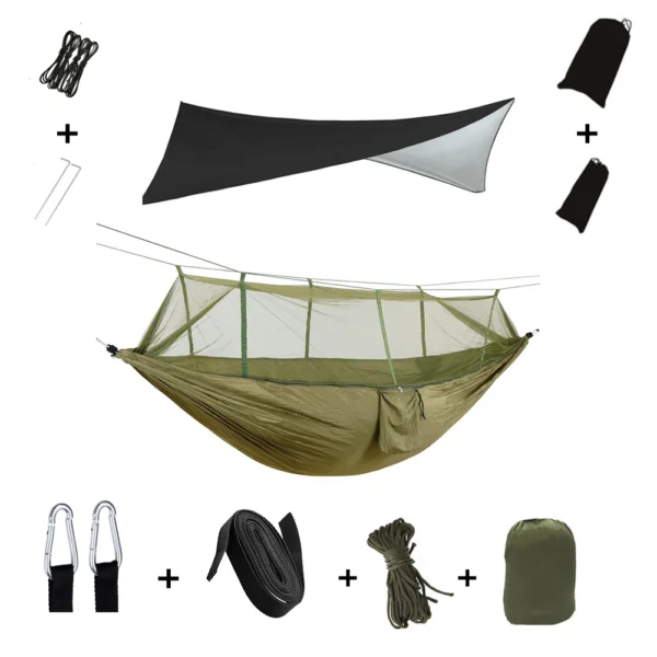 Hammock Set With Mosquito Net And Rain Tent - Image 16