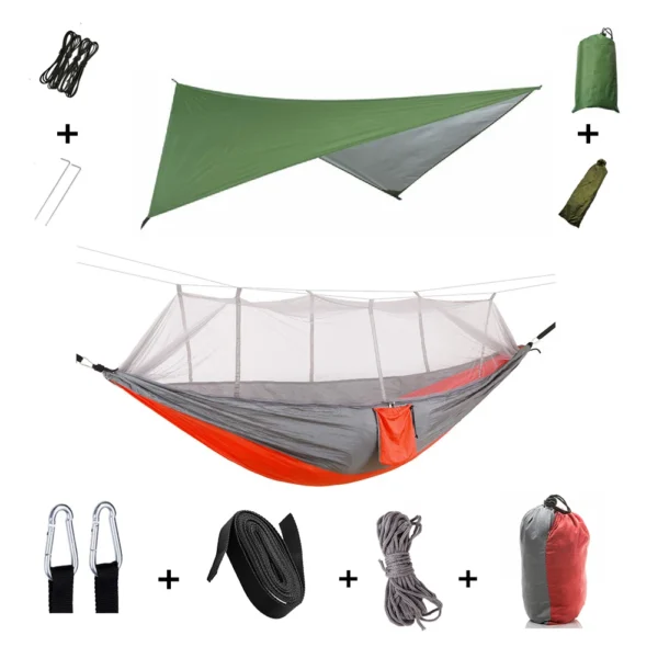 Hammock Set With Mosquito Net And Rain Tent - Image 17