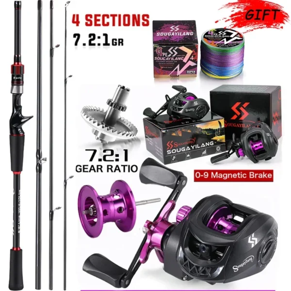 Carbon Fiber Fishing Rod and Reel Combo - Image 7