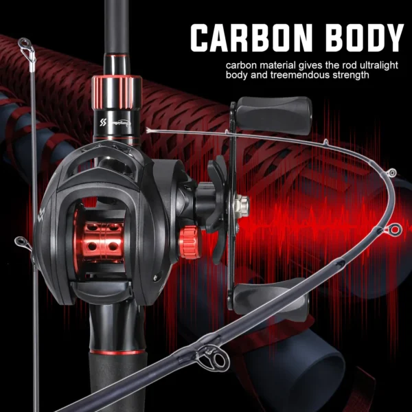 Carbon Fiber Fishing Rod and Reel Combo - Image 4