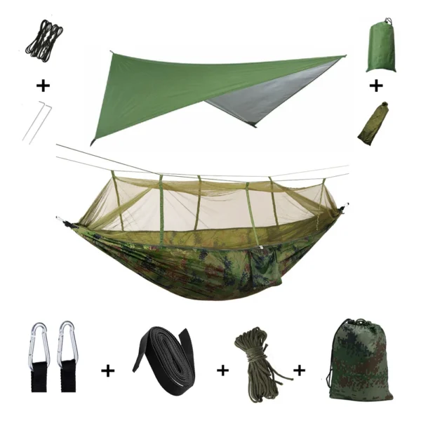 Hammock Set With Mosquito Net And Rain Tent - Image 23