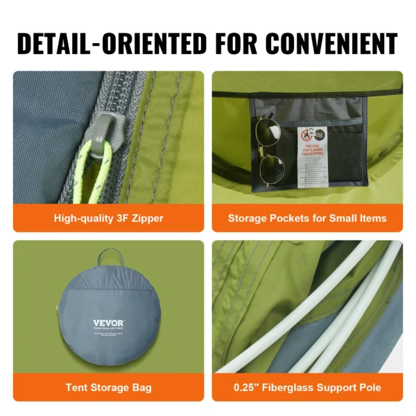 4-Person Pop Up Tent - Image 6