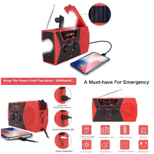 Emergency Solar Hand Crank Radio