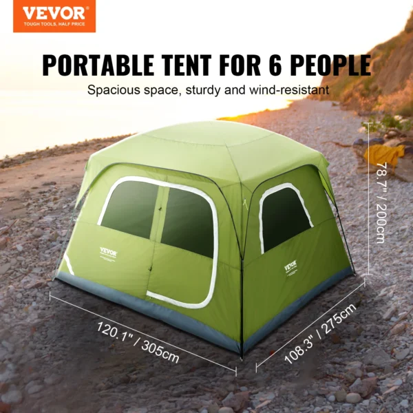 Large 6-Person Waterproof Tent - Image 2